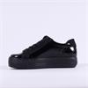 Paul Green Side Panel Laced Trainer - Black Patent